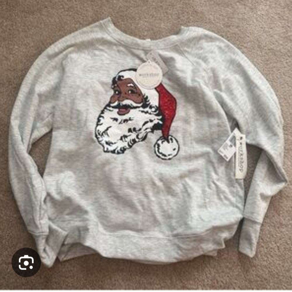 Workshop Republic Clothing Gray Santa Sweatshirt